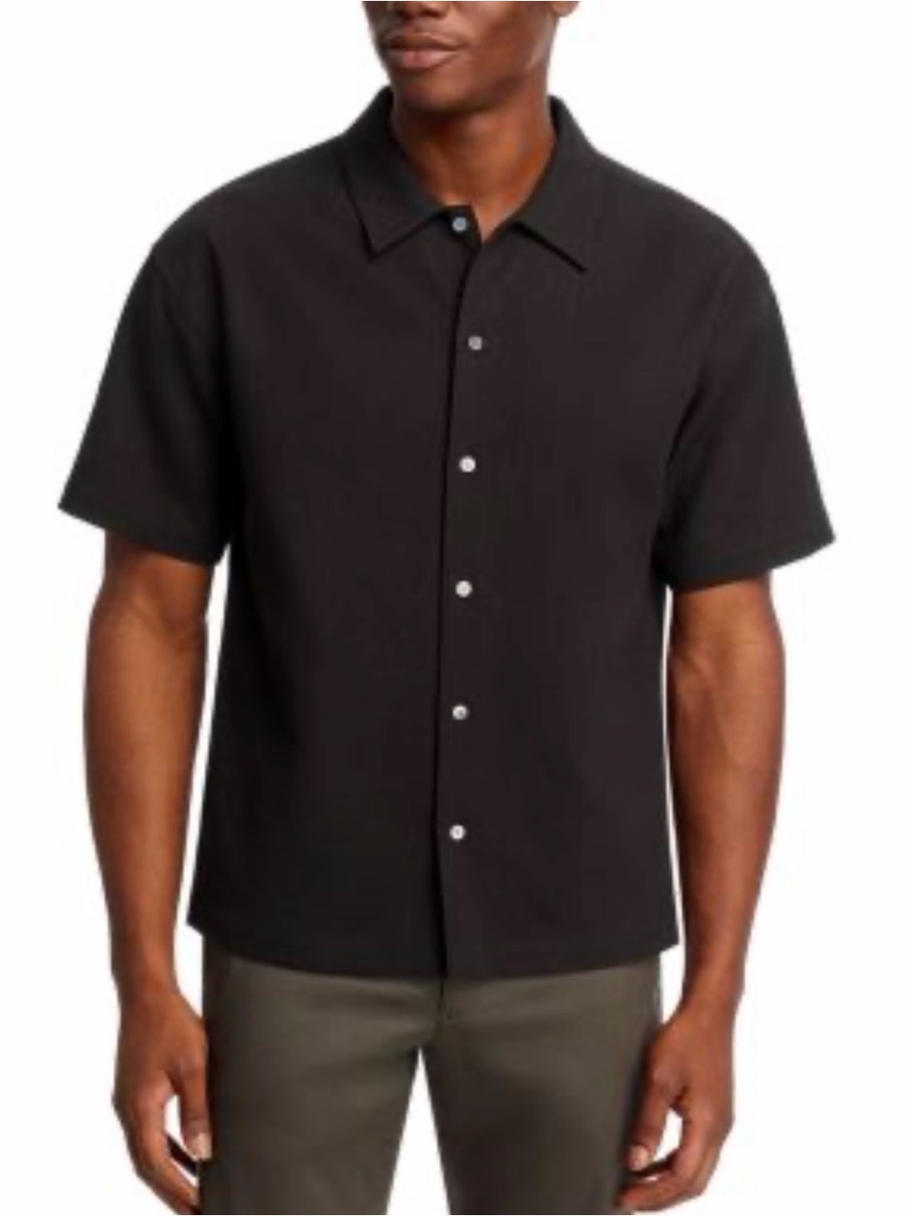 FRAME Waffle Textured Short Sleeve Regular Fit Shirt